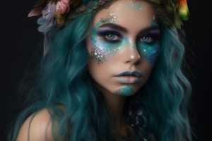 siren eyes make up mermaid