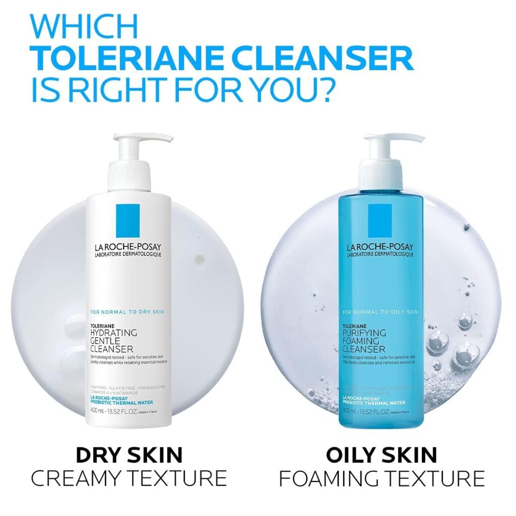 La Roche-Posay Toleriane Purifying Foaming Facial Cleanser, Oil Free Face Wash for Oily Skin and for Sensitive Skin with Niacinamide, Pore Cleanser Won’t Dry Out Skin, Unscented