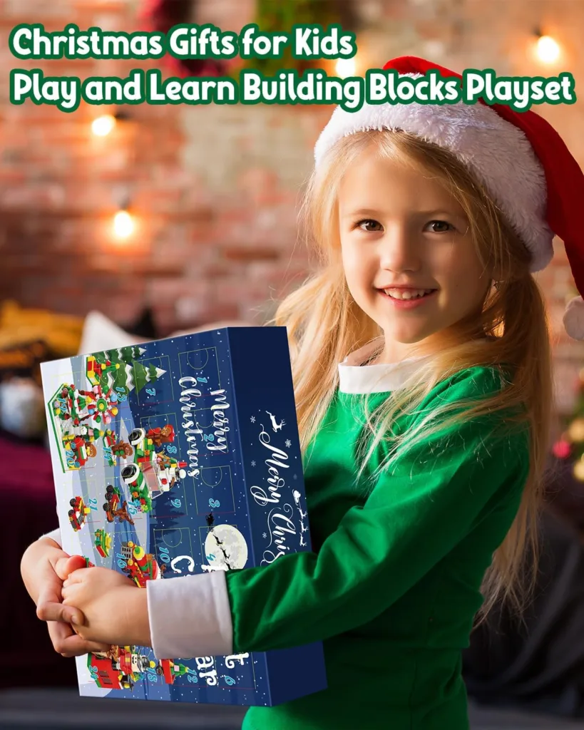 Advent Calendar 2023 Kids, 24 Days Holiday Countdown Playset Building Blocks Toys, Christmas Stocking Stuffers for 6 7 8-12 Year Old Boys/Girls/Adults, Xmas Gifts STEM Toy Building Bricks Party Favors