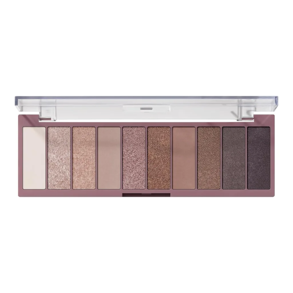 e.l.f. Perfect 10 Eyeshadow Palette, Ten Ultra-pigmented Shimmer  Matte Shades, Vegan  Cruelty-free, Nude Rose Gold (Packaging May Vary)