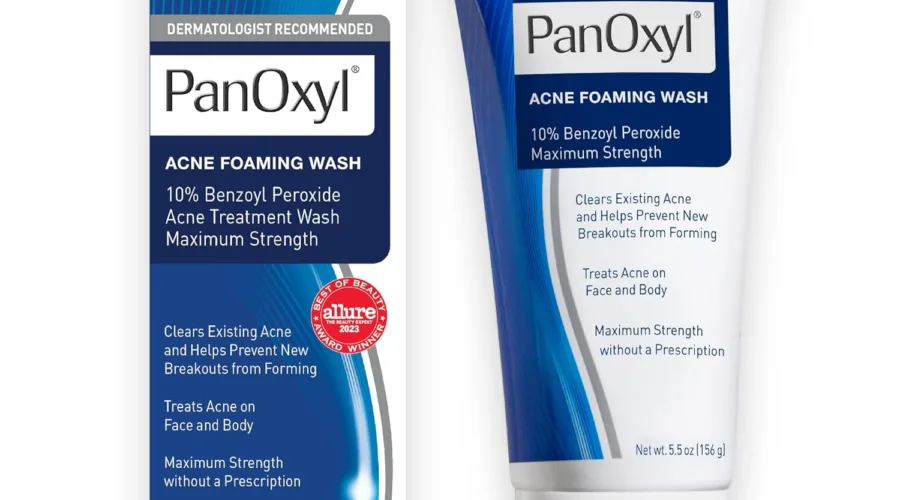 panoxyl acne foaming wash benzoyl peroxide 10 maximum strength antimicrobial review