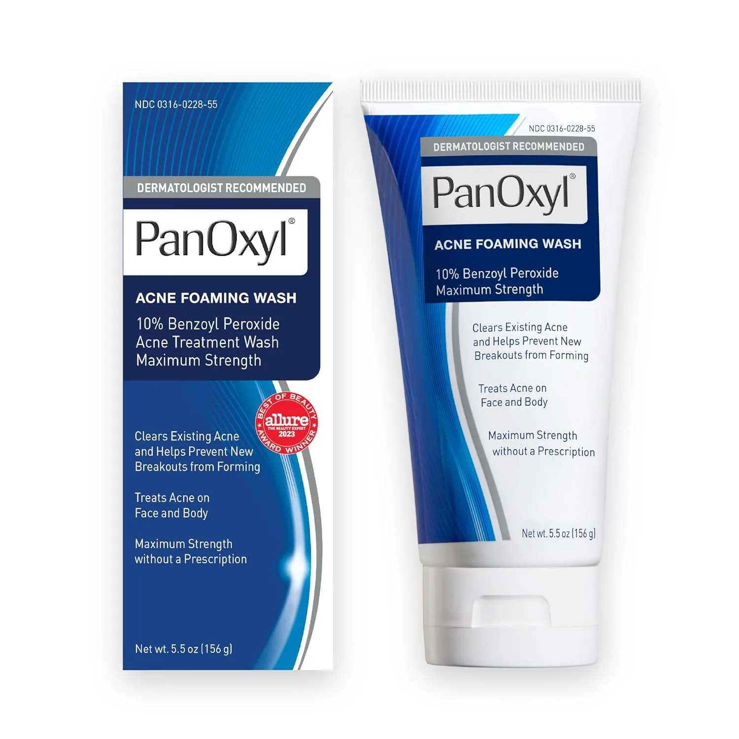 PanOxyl Acne Foaming Wash Benzoyl Peroxide 10% Maximum Strength ...