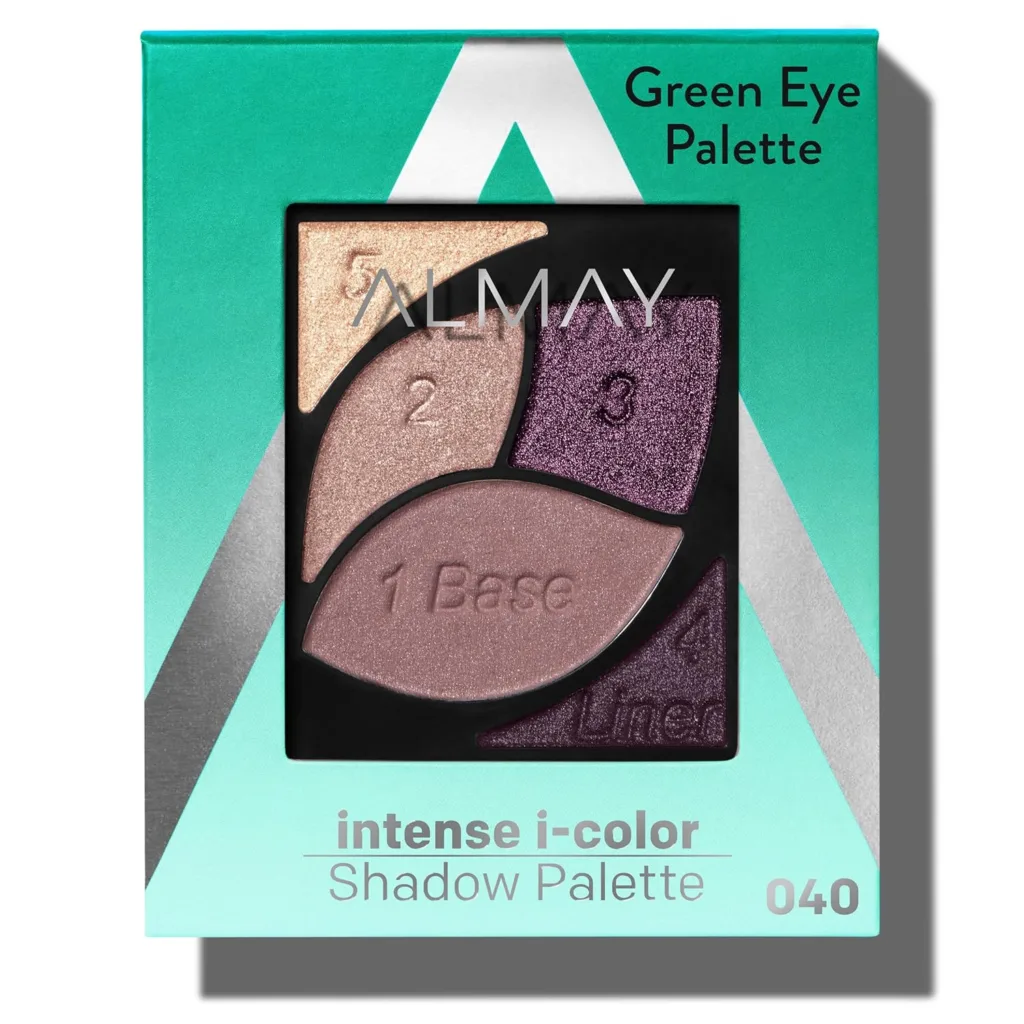 Almay Eyeshadow Palette, Longlasting Eye Makeup, Primer Enriched with Antioxidant Vitamin E, Hypoallergenic, 040 Green Eyes, 0.1 Oz
