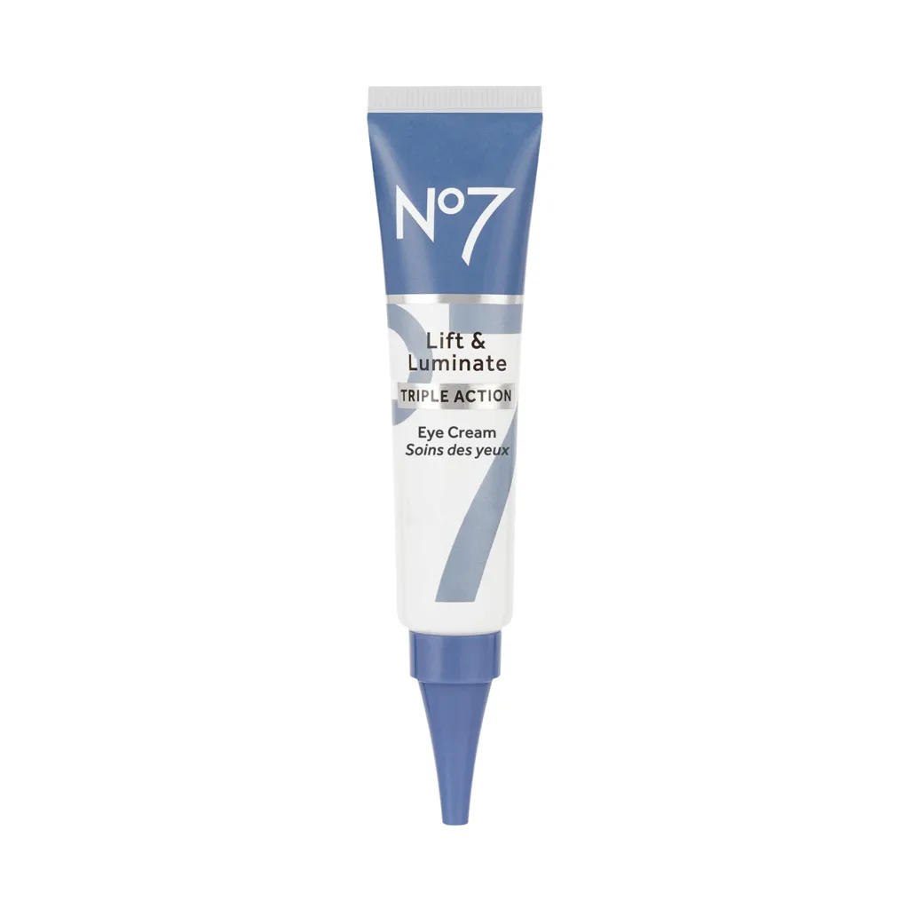 No7 Lift  Luminate Eye Cream - Dark Circles  Puffiness Solution - Shea Butter, Hyaluronic Acid  Ginseng (15ml)