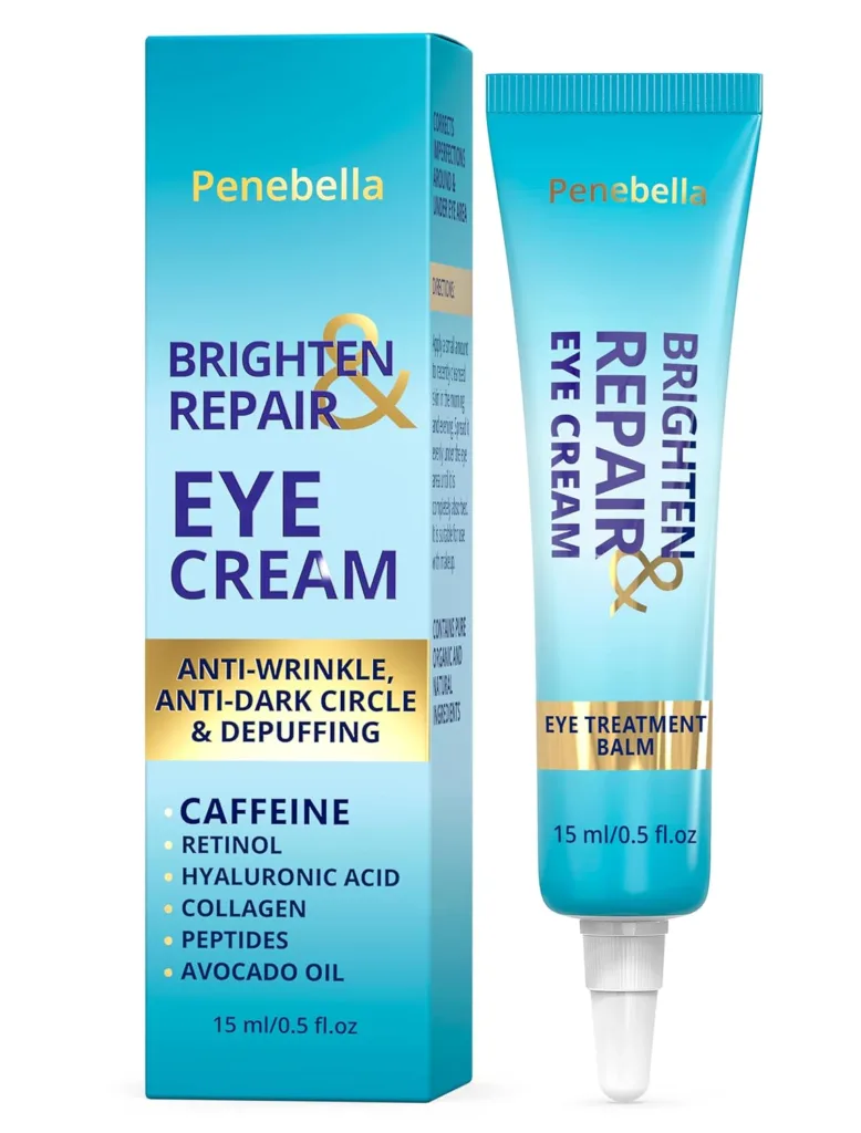 PENEBELLA NEW - 3% Caffeine Eye Cream - 5% Niacinamide (Vitamin B3) Under Eye Cream for Dark Circle, Puffiness  Wrinkles - Brighten  Repair Anti Aging Eye Treatment Balm - Moisturizer Collagen