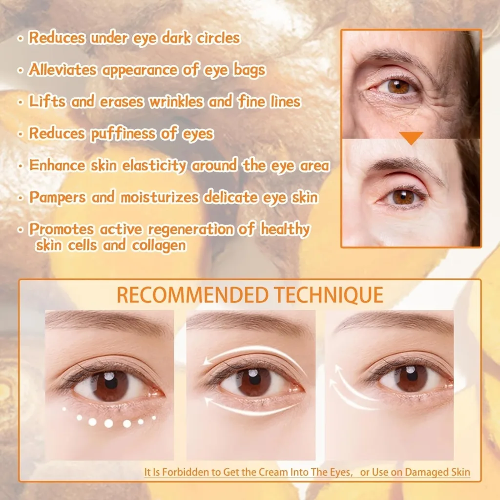 Anti Aging Eye Cream for Dark Circles and Puffiness, Eye Bags Wrinkles Dark Circles, Anti Aging Under Eye Cream for All Skin Types 78