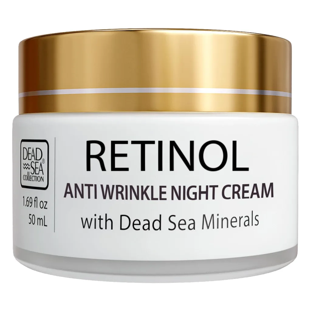 Dead Sea Collection Anti-Wrinkle Night Cream for Face with Retinol and Sea Minerals - Anti Aging, Nourishing and Moisturizer Face Cream (1.69 fl.oz)