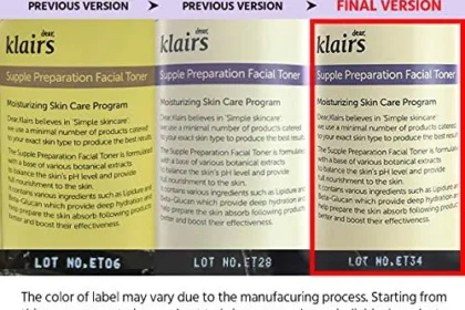 toner product comparison eltamd vs klairs vs glow recipe