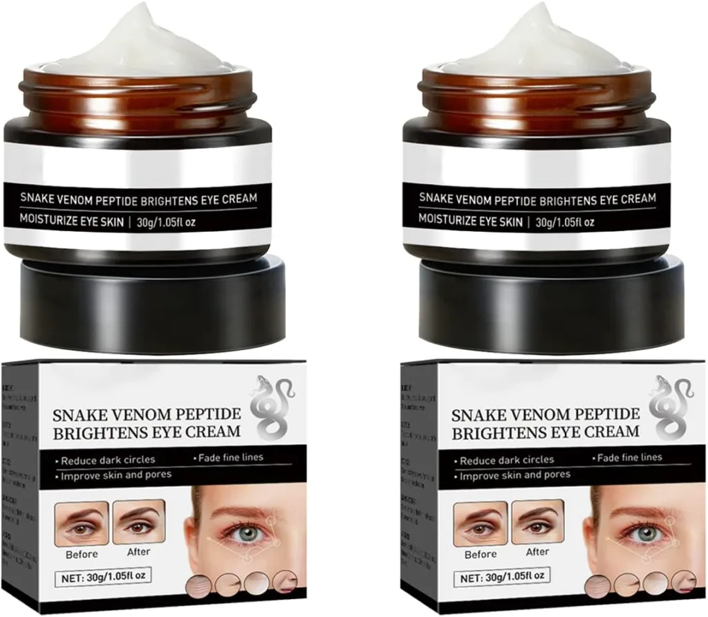 2pcsVerfons Firming Eye Cream, Verfons Temporary Firming Eye Cream, Verfons Snake Venom Firming Eye Cream, Anti Aging Eye Bag Cream, Fades Fine Lines and Wrinkles