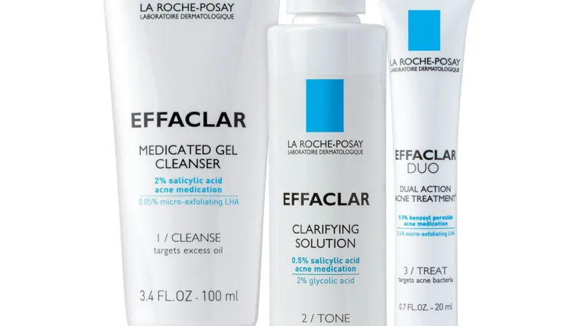 la roche posay effaclar dermatological 3 step acne treatment system salicylic acid acne cleanser pore refining toner and