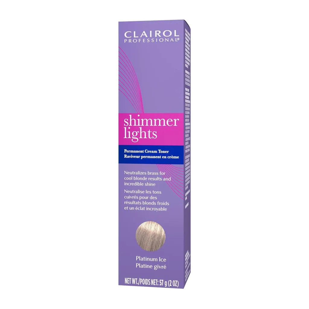 Clairol Professional Shimmer Lights Permanent Cream Toner for Cool Blonde Hair Results with Less Breakage* and Shiny Hair