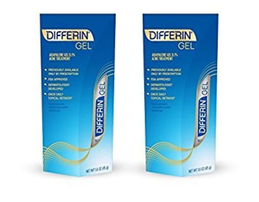 Differin Adapalene Gel 0.1% Acne Treatment, 45 gram, 180-day supply, 1.6 Ounce (Pack of 2)