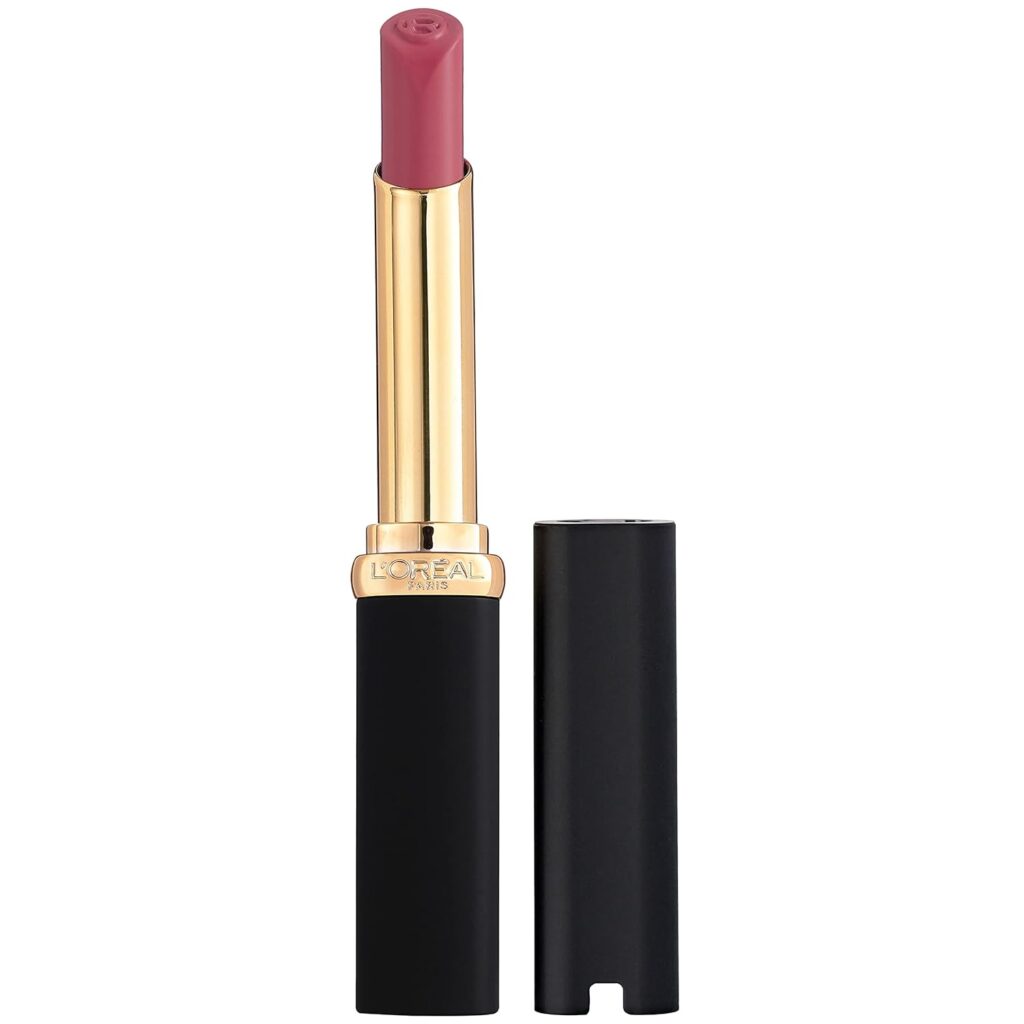 LOreal Paris Colour Riche Intense Volume Matte Lipstick, Lip Color Infused with Hyaluronic Acid for up to 16hr All Day Comfort, Le Mauve Indomptable, 0.06 Oz