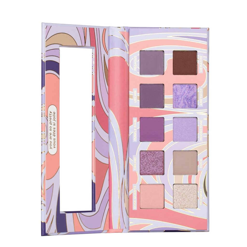 Pacifica Beauty, Purple Nudes Mineral Eyeshadow Palette, 10 Wearable Purples Shades, Matte, Shimmer, Metallic, Eye Makeup, Longwearing and Blendable, Infused with Cocoa Butter, Vegan, Cruelty Free