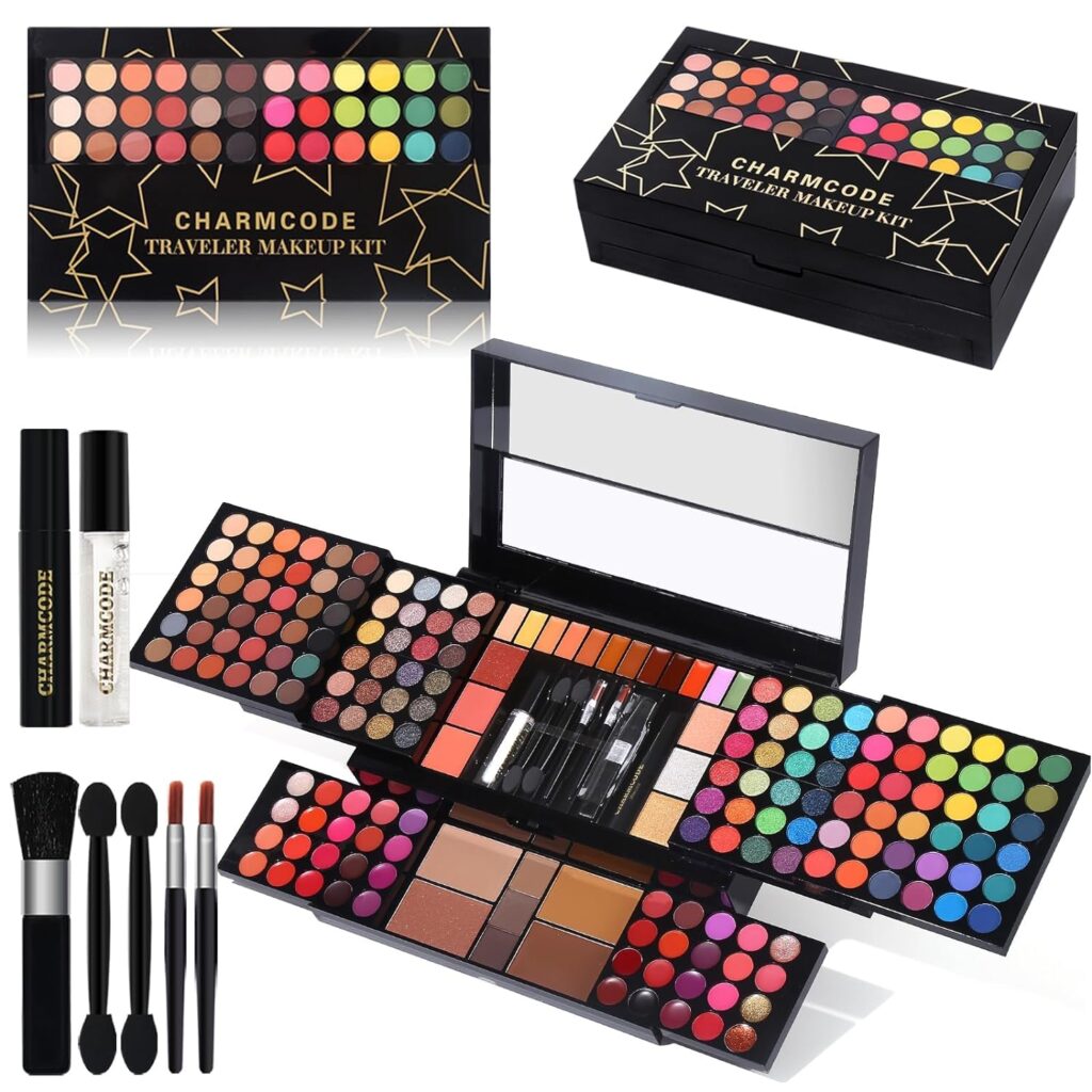 Professional All in One Makeup Kit for Women Full Kit,186 Colors Make Up Palette Valentines Day Gift Set, Including Eyeshadow,Lip Gloss,Concealer,Highlighter,Contour,Brow Powder,Mascara,Blush  Brush