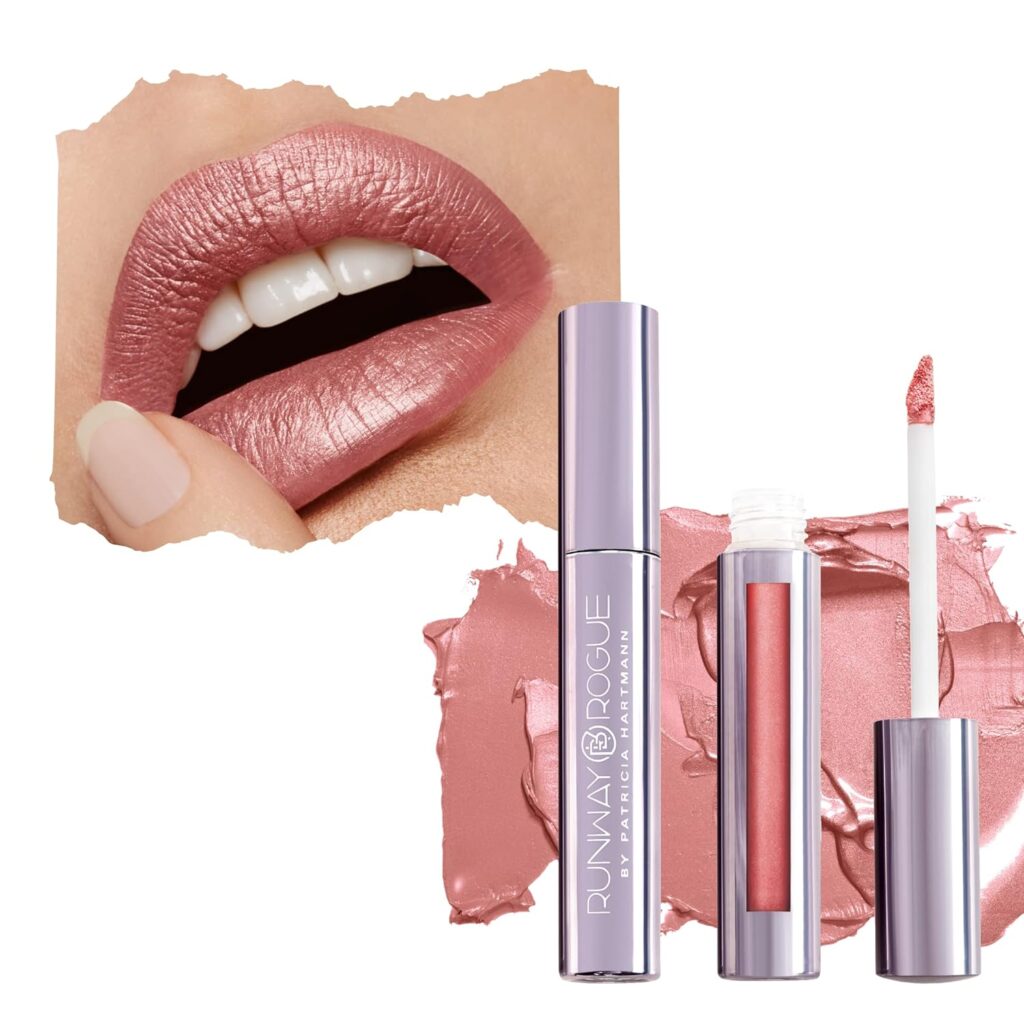 Runway Rogue Silk Glam Liquid Lipstick, Long Wear Pale-Pink Lipstick, ‘Trophy Wife’