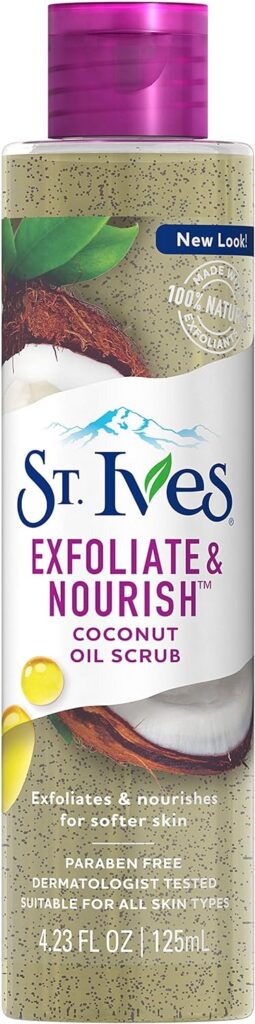 St. Ives Exfoliate  Nourish Facial Oil Scrub, Coconut 4.23 oz