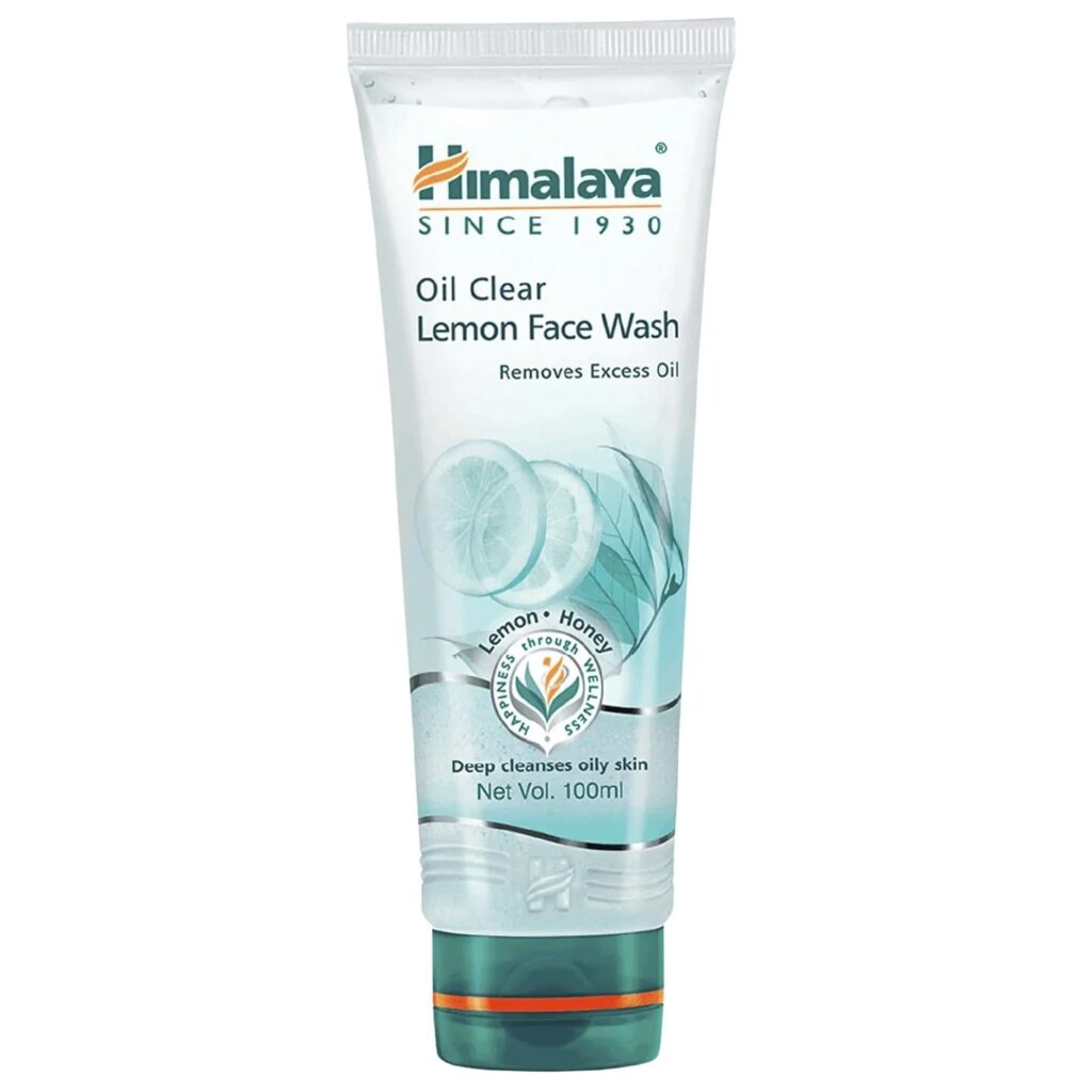 Himalaya Oil Clear Lemon Face Wash and Cleanser with Lemon and Honey, For Oily to Combination Skin, Free from Parabens, SLS and Phthalates, Dermatologically Tested, 150 ml (5.07 fl oz)