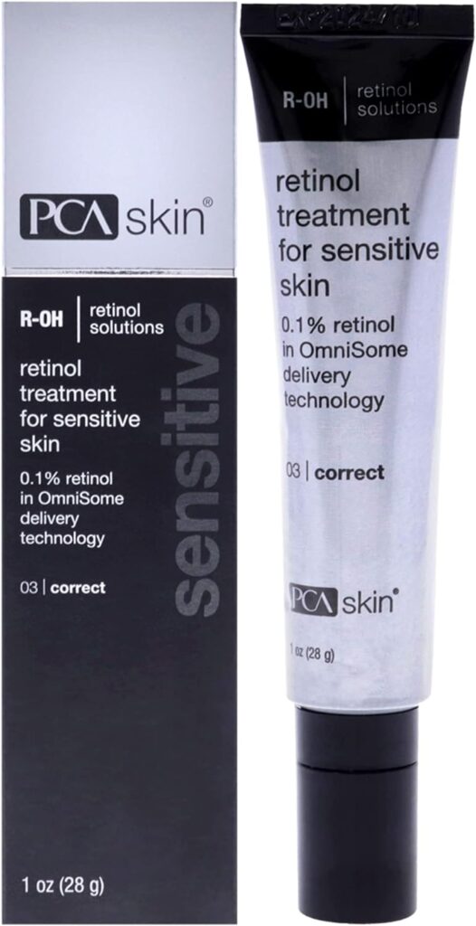 PCA SKIN Retinol Treatment for Sensitive Skin - Anti Aging Face Serum to Gently Reduce Redness  Minimize Fine Lines  Wrinkles - Contains Vitamin A  Hydrating Niacinamide (1 oz)